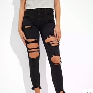 AE Forever Soft Ripped Curvy High-Waisted Jegging Crop